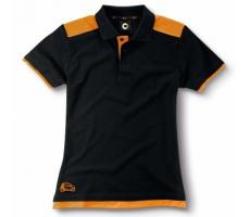 Мужская футболка поло Smart Men's Polo Shirt, Black / Orange